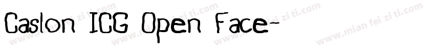 Caslon ICG Open Face字体转换